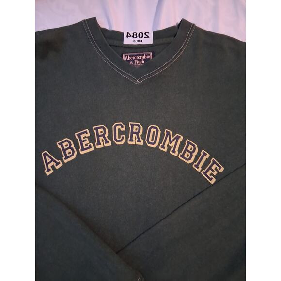 Y2K Vintage Abercrombie & Fitch Mens XL Grunge Preppy Academia Varsity Heavy Tee - Picture 12 of 12